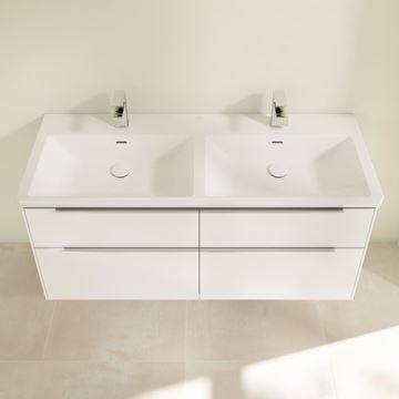 VILLEROY & BOCH SUBWAY 3.0 skříňka pod dvojumyvadlo 127,2x47,8x57,6 cm, 4 zásuvky, Brilliant White C56800VE Obrázek - fotka