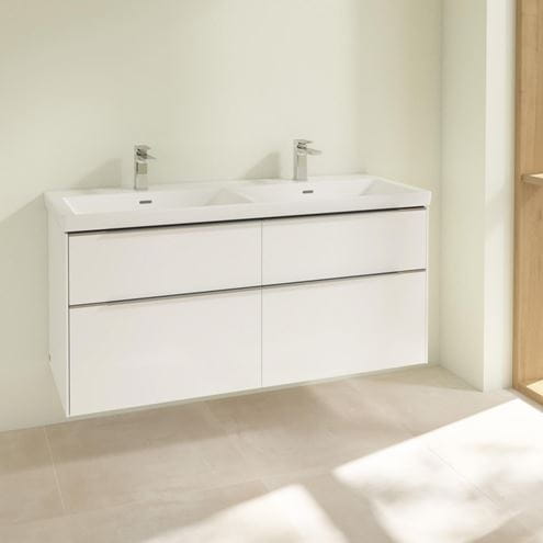 VILLEROY & BOCH SUBWAY 3.0 skříňka pod dvojumyvadlo 127,2x47,8x57,6 cm, 4 zásuvky, Brilliant White C56800VE Obrázek - fotka