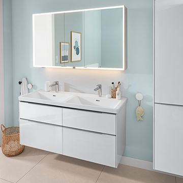 VILLEROY & BOCH SUBWAY 3.0 skříňka pod dvojumyvadlo 127,2x47,8x57,6 cm, 4 zásuvky, Brilliant White C56800VE Obrázek - fotka