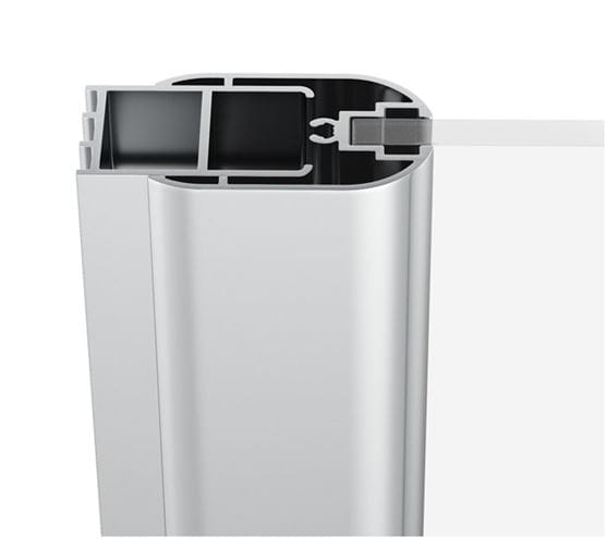 RAVAK CHROME CRV1 100 sprchové dveře 100x195 cm, lítací, satin/sklo transparent 1QVA0U01Z1 Obrázek - fotka