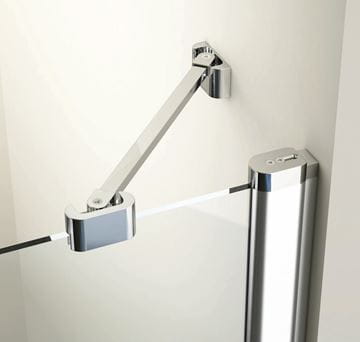 RAVAK CHROME CRV1 100 sprchové dveře 100x195 cm, lítací, satin/sklo transparent 1QVA0U01Z1 Obrázek - fotka