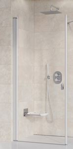 RAVAK CHROME CRV1 100 sprchové dveře 100x195 cm, lítací, satin/sklo transparent