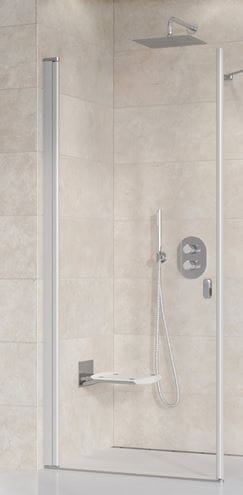 RAVAK CHROME CRV1 100 sprchové dveře 100x195 cm, lítací, satin/sklo transparent 1QVA0U01Z1 Obrázek - Hlavní obrázek