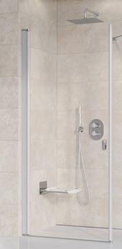 RAVAK CHROME CRV1 100 sprchové dveře 100x195 cm, lítací, satin/sklo transparent