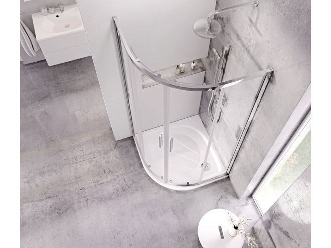 RAVAK ELIPSO PRO 80 sprchová vanička 80x80 cm, R500, litý mramor, bez nožiček, s protiskluzem XA234401010 Obrázek - fotka