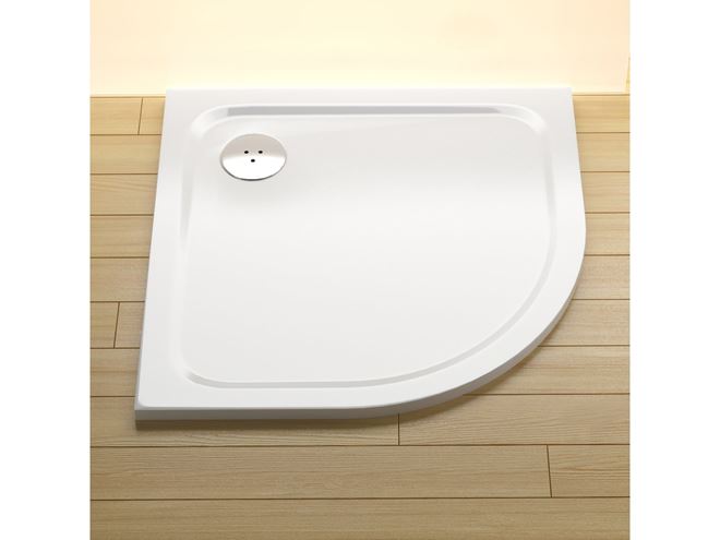 RAVAK ELIPSO PRO CHROME 90 sprchová vanička 90x90 cm, R500, litý mramor, bez nožiček XA247701010 Obrázek - fotka