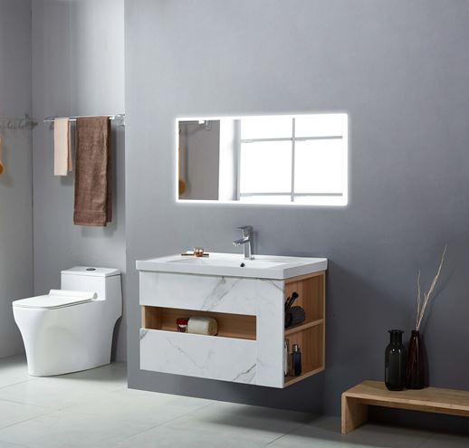 EASY zrcadlo 120x60 cm, s osvětlením, s regulací stmívání a teploty světla, se senzorem, s vyhříváním YM-213W-1200 Obrázek - fotka