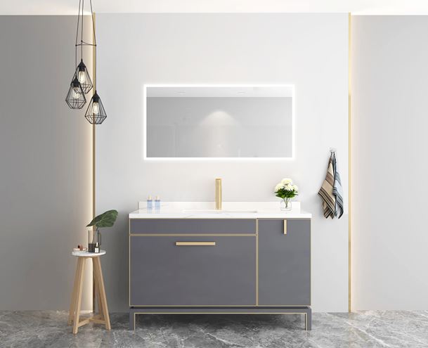 EASY zrcadlo 120x60 cm, s osvětlením, s regulací stmívání a teploty světla, se senzorem, s vyhříváním YM-213CH-1200 Obrázek - fotka