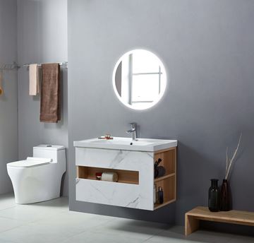 EASY zrcadlo 60 cm, s osvětlením, s regulací stmívání a teploty světla, se senzorem, s vyhříváním YM-218-W Obrázek - fotka