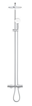 GROHE TEMPESTA SYSTEM 250 vanová termostatická baterie, s horní a ruční sprchou se 2 proudy, Water Saving, bílá/chrom 26672001 Obrázek - fotka