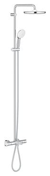 GROHE TEMPESTA SYSTEM 250 vanová termostatická baterie, s horní a ruční sprchou se 2 proudy, Water Saving, bílá/chrom