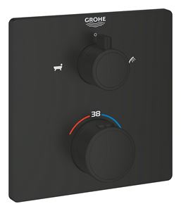 GROHE GROHTHERM vanová podomítková termostatická baterie, pro 2 spotřebiče, matná černá
