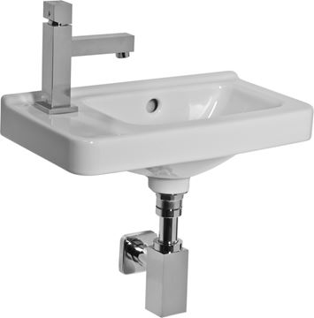 JIKA CUBITO PURE umývátko 45 cm, s otvorem pro baterii vlevo, s přepadem H8114230001051 Obrázek - fotka