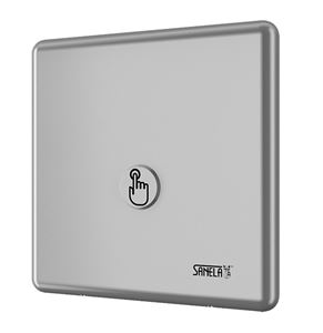 SANELA sprchová elektronická piezo baterie, pro mincovní a žetonové automaty, pro jednu vodu, s tělesem, nerez