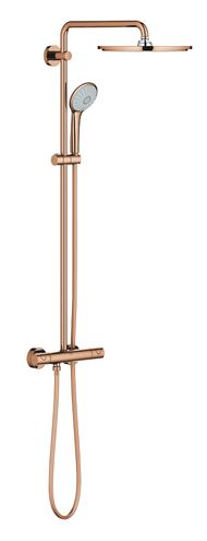 GROHE EUPHORIA SYSTEM 310 sprchový set s termostatickou baterií, horní sprcha, ruční sprcha se 3 proudy, tyč, hadice, warm sunset 26075DA0 Obrázek - Hlavní obrázek