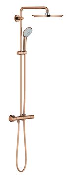GROHE EUPHORIA SYSTEM 310 sprchový set s termostatickou baterií, horní sprcha, ruční sprcha se 3 proudy, tyč, hadice, warm sunset
