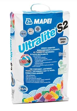 MAPEI ULTRALITE S2 lepidlo na velkoformátové obklady a dlažby 15 kg, šedá
