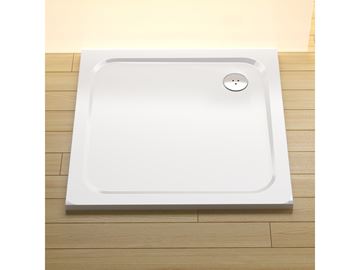 RAVAK PERSEUS PRO CHROME 90 sprchová vanička 90x90 cm, litý mramor, bez nožiček XA047701010 Obrázek - fotka