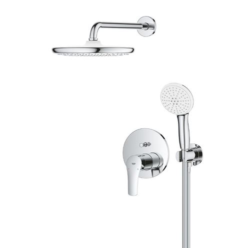 GROHE EUROSMART sprchový set s podomítkovou baterií, horní sprcha, ruční sprcha se 2 proudy, hadice, držák, chrom 25288000 Obrázek - fotka