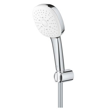 GROHE TEMPESTA CUBE 110 sprchová souprava 3-dílná, ruční sprcha 110x110 mm, 3 proudy, hadice, držák, Water Saving, chrom 27588003 Obrázek - fotka