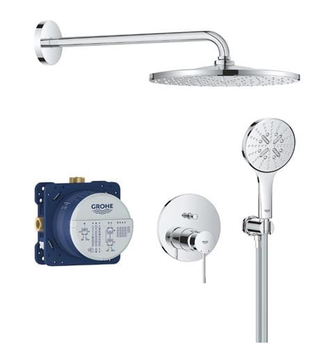 GROHE ESSENCE NEW sprchový set s podomítkovou baterií, horní sprcha, ruční sprcha se 3 proudy, hadice, držák, chrom 25287000 Obrázek - Hlavní obrázek
