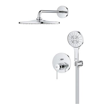 GROHE ESSENCE NEW sprchový set s podomítkovou baterií, horní sprcha, ruční sprcha se 3 proudy, hadice, držák, chrom 25287000 Obrázek - fotka