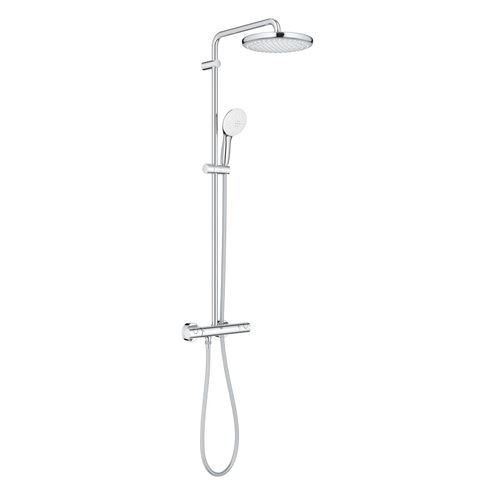 GROHE TEMPESTA SYSTEM 250 sprchový set s termostatickou baterií, horní sprcha, ruční sprcha se 2 proudy, tyč, hadice, Water Saving, chrom 26670001 Obrázek - fotka