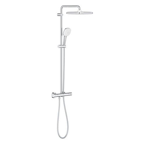 GROHE TEMPESTA SYSTEM 250 CUBE sprchový set s termostatickou baterií, horní sprcha, ruční sprcha se 2 proudy, tyč, hadice, Water Saving, chrom 26689001 Obrázek - Hlavní obrázek