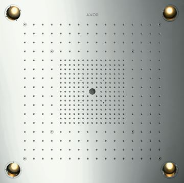 AXOR SHOWER SOLUTIONS SHOWERHEAVEN 720/720 3JET horní sprcha 720x720 mm, 3 proudy, s LED osvětlením, vzhled nerezu