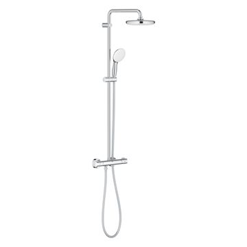 GROHE TEMPESTA SYSTEM 210 sprchový set s termostatickou baterií, horní sprcha, ruční sprcha, tyč, hadice, Water Saving, chrom
