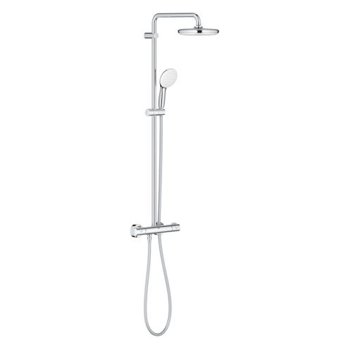GROHE TEMPESTA SYSTEM 210 sprchový set s termostatickou baterií, horní sprcha, ruční sprcha, tyč, hadice, Water Saving, chrom 26811001 Obrázek - Hlavní obrázek