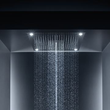 AXOR SHOWER SOLUTIONS SHOWERHEAVEN 970/970 3JET horní sprcha 970x970 mm, 3 proudy, s LED osvětlením, vzhled nerezu 10623800 Obrázek - fotka