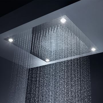 AXOR SHOWER SOLUTIONS SHOWERHEAVEN 970/970 3JET horní sprcha 970x970 mm, 3 proudy, s LED osvětlením, vzhled nerezu 10623800 Obrázek - fotka