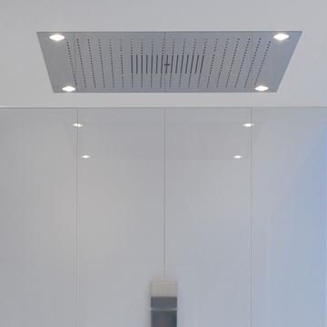 AXOR SHOWER SOLUTIONS SHOWERHEAVEN 970/970 3JET horní sprcha 970x970 mm, 3 proudy, s LED osvětlením, vzhled nerezu 10623800 Obrázek - fotka
