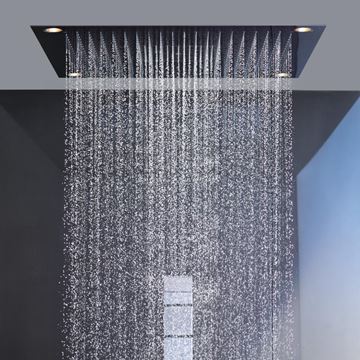 AXOR SHOWER SOLUTIONS SHOWERHEAVEN 970/970 3JET horní sprcha 970x970 mm, 3 proudy, s LED osvětlením, vzhled nerezu 10623800 Obrázek - fotka
