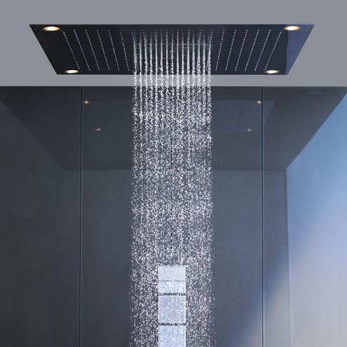 AXOR SHOWER SOLUTIONS SHOWERHEAVEN 970/970 3JET horní sprcha 970x970 mm, 3 proudy, s LED osvětlením, vzhled nerezu 10623800 Obrázek - fotka
