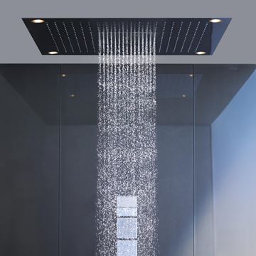 AXOR SHOWER SOLUTIONS SHOWERHEAVEN 970/970 3JET horní sprcha 970x970 mm, 3 proudy, s LED osvětlením, vzhled nerezu 10623800 Obrázek - fotka
