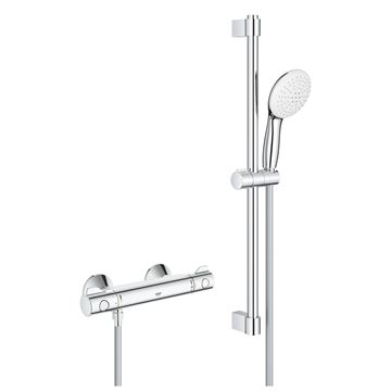 GROHE GROHTHERM 800 sprchový set s termostatickou baterií, ruční sprcha se 2 proudy, tyč, hadice, Water Saving, chrom