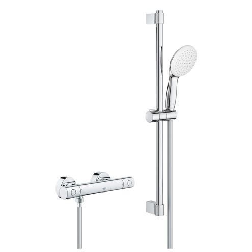 GROHE GROHTHERM 800 COSMOPOLITAN sprchový set s termostatickou baterií, ruční sprcha se 2 proudy, tyč, hadice, Water Saving, chrom 34768001 Obrázek - Hlavní obrázek