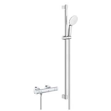 GROHE GROHTHERM 800 COSMOPOLITAN sprchový set s termostatickou baterií, ruční sprcha se 2 proudy, tyč, hadice, Water Saving, chrom