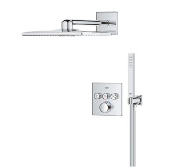 GROHE SMARTCONTROL sprchový set s podomítkovou termostatickou baterií, horní sprcha, ruční sprcha, hadice, držák, Water Saving, chrom 34873000 Obrázek - fotka
