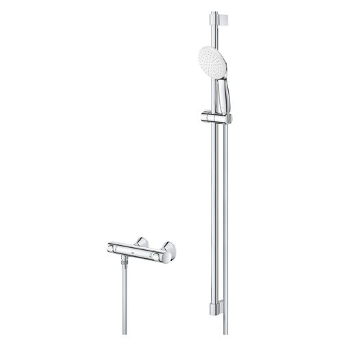 GROHE GROHTHERM 500 sprchový set s termostatickou baterií, ruční sprcha, tyč, hadice, Water Saving, chrom 34797001 Obrázek - fotka
