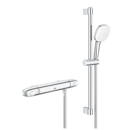 GROHE GROHTHERM 1000 sprchový set s termostatickou baterií, ruční sprcha se 2 proudy, tyč, hadice, Water Saving, chrom 34819005 Obrázek - Hlavní obrázek