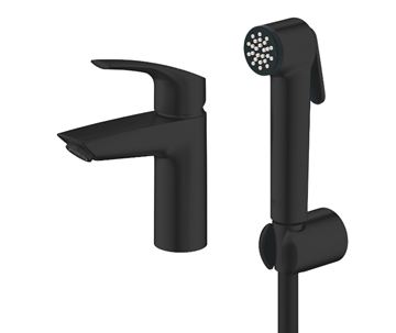 GROHE EUROSMART umyvadlová stojánková baterie, s bidetovou sprškou, Water Saving, matná černá 231242433 Obrázek - fotka