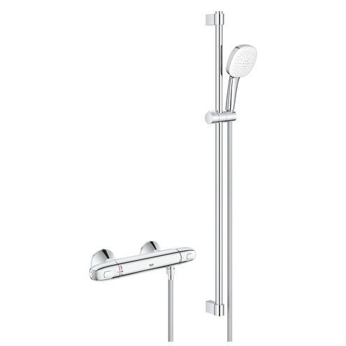 GROHE GROHTHERM 1000 sprchový set s termostatickou baterií, ruční sprcha se 2 proudy, tyč, hadice, Water Saving, chrom 34824005 Obrázek - Hlavní obrázek