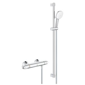 GROHE GROHTHERM 1000 sprchový set s termostatickou baterií, ruční sprcha se 2 proudy, tyč, hadice, Water Saving, chrom