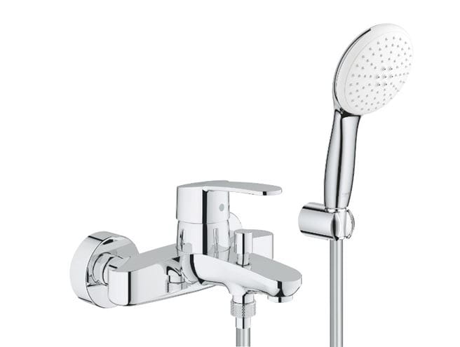 GROHE EUROSTYLE COSMOPOLITAN vanová nástěnná baterie, s přepínačem, se sprchovou soupravou, chrom 25275002 Obrázek - Hlavní obrázek