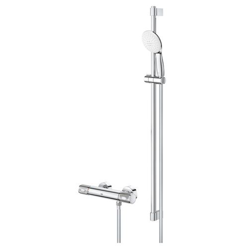 GROHE GROHTHERM 1000 PERFORMANCE sprchový set s termostatickou baterií, ruční sprcha se 2 proudy, tyč, hadice, Water Saving, chrom 34835001 Obrázek - fotka
