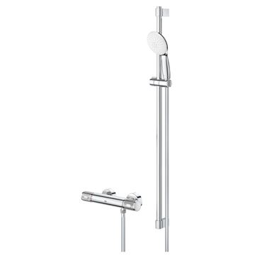 GROHE GROHTHERM 1000 PERFORMANCE sprchový set s termostatickou baterií, ruční sprcha se 2 proudy, tyč, hadice, Water Saving, chrom 34835001 Obrázek - fotka