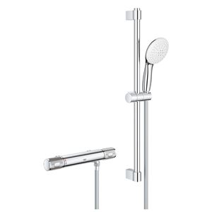 GROHE GROHTHERM 1000 PERFORMANCE sprchový set s termostatickou baterií, ruční sprcha se 2 proudy, tyč, hadice, Water Saving, chrom